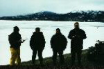 Meteorite recovery team posing.